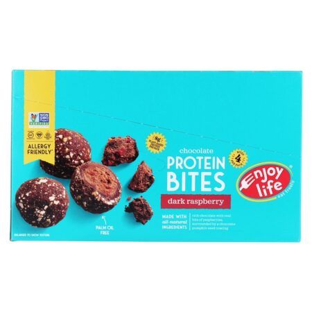 Alergia sem glúten amigável Grab & Go Proteína mordidas Framboesa escura - 8 Bolsas Enjoy Life Foods - Image 3