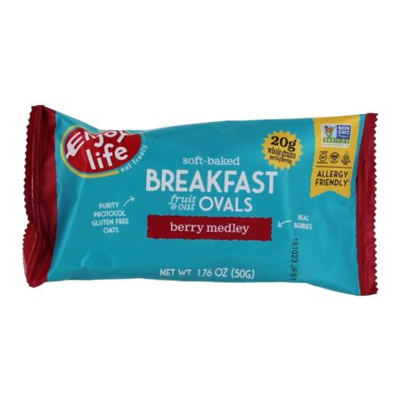 Café da Manhã Soft-Baked Fruit & Oat Ovals Berry Medley - 5 Barras Enjoy Life Foods - Image 5