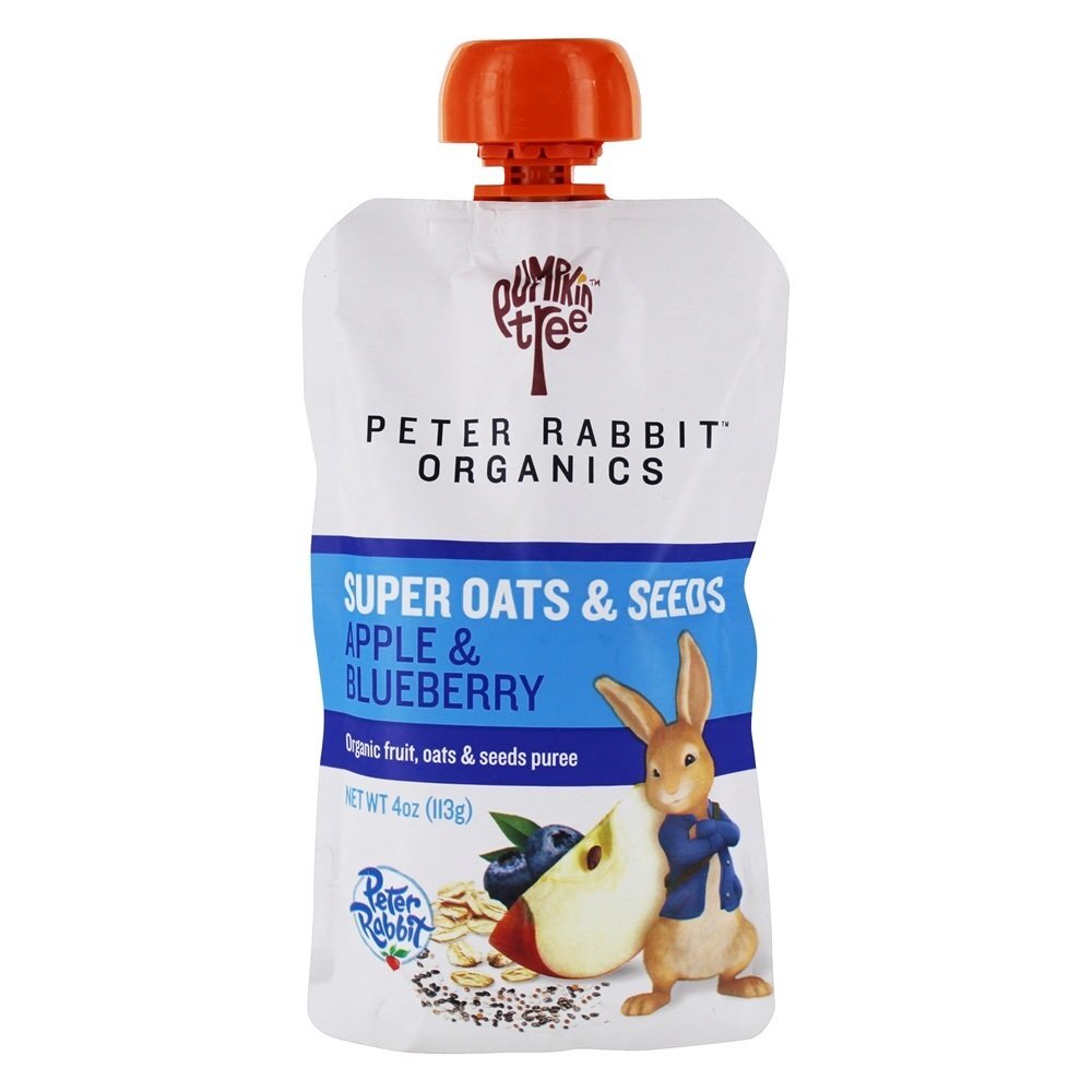 Super aveia orgânica e sementes de maçã e mirtilo - 4 oz. Peter Rabbit Organics