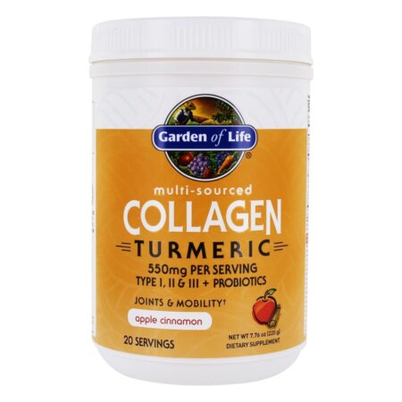 Canela de maçã em pó de açafrão de colágeno Multi-Sourced - 7.76 oz. Garden of Life