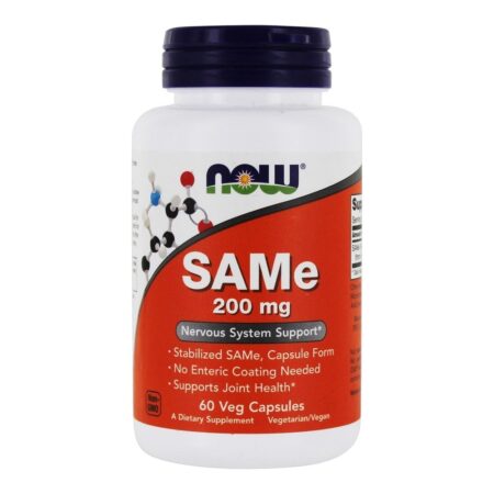 SAMe Sistema Nervoso Suporte 200 mg. - 60 Cápsula (s) vegetal (s) NOW Foods