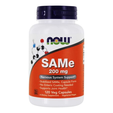 SAMe Sistema Nervoso Suporte 200 mg. - 120 Cápsula (s) vegetal (s) NOW Foods