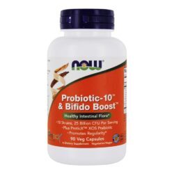 Probiótico-10 e Bifido aumentam 25 bilhões de UFC - 90 Cápsula (s) vegetal (s) NOW Foods