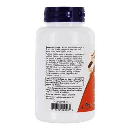 Prebiótico Bifido Boost Advanced Prebiotic Powder - 3 oz. NOW Foods - Image 3