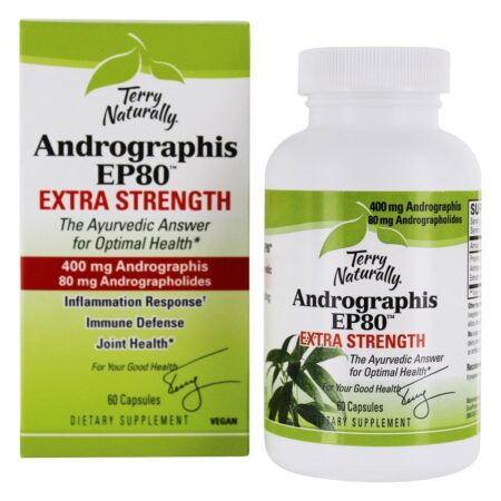 Terry naturalmente Andrographis EP80 extrair a fórmula de força - Cápsulas 60 EuroPharma