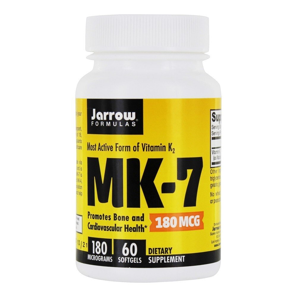 MK-7 para saúde óssea e cardiovascular 180 mcg. - 60 Softgels Jarrow Formulas