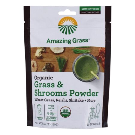 Grama Orgânica & Shrooms Powder - 5.29 oz. Amazing Grass