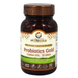 Libertação Direcionada de Probiotics Gold Sustained 5 Bilhões de UFC - 60 Tablets Nutrigold