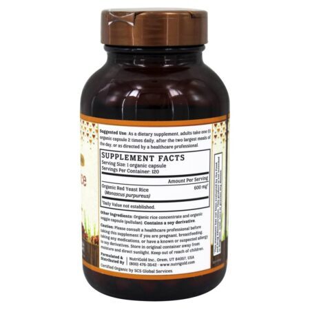 Levedura Vermelha Arroz Ouro Orgânico 600 mg. - Cápsulas 120 Nutrigold - Imagem 2