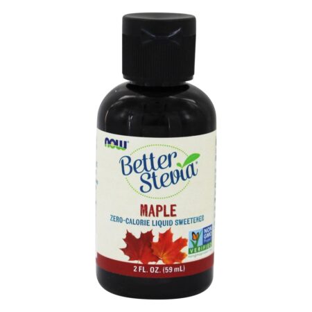 Adoçante Líquido BetterStevia Maple - 2 fl. oz. NOW Foods