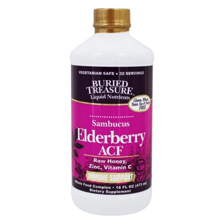 Sambucus Elderberry ACF Fórmula de Suporte Imune - 16 fl. oz. Buried Treasure Products