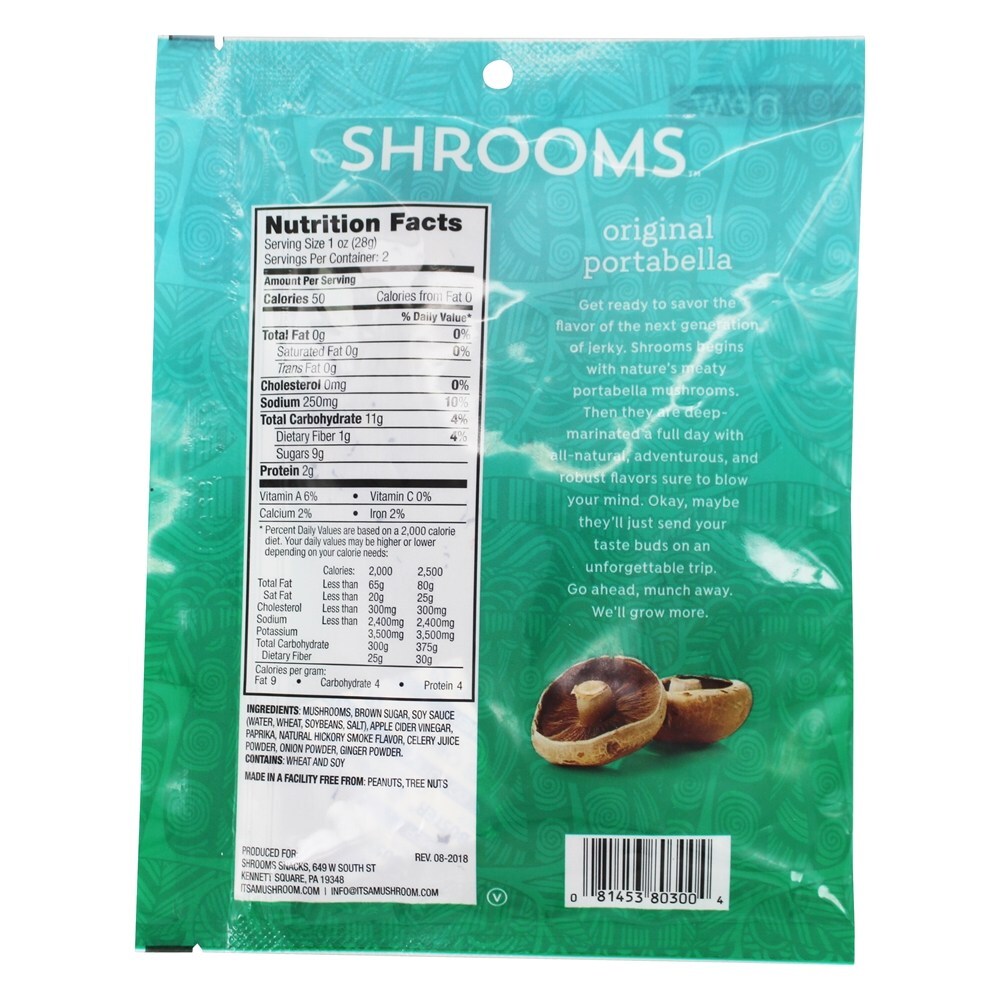 Portabella Mushroom Jerky Original - 2 oz. Shrooms - Imagem 2
