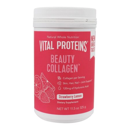 Colágeno de Beleza Em Pó Sabor Morango Limão - 11.5 oz. Vital Proteins