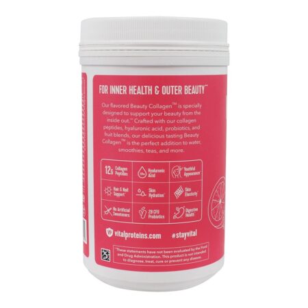 Colágeno de Beleza Em Pó Sabor Morango Limão - 11.5 oz. Vital Proteins - Image 3