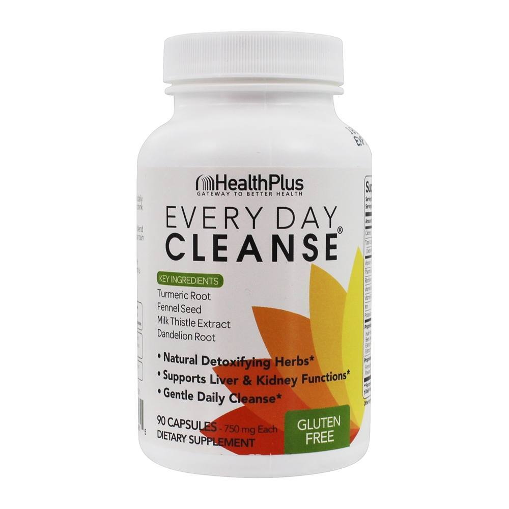 Todos os dias Cleanse função hepática e renal Suporte 750 mg. - Cápsulas 90 Health Plus