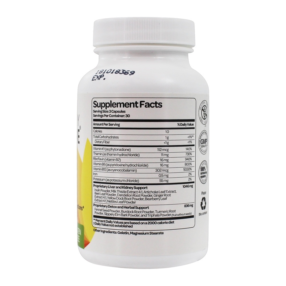 Todos os dias Cleanse função hepática e renal Suporte 750 mg. - Cápsulas 90 Health Plus - Imagem 2