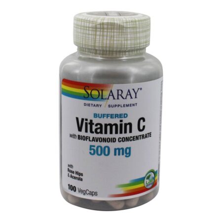 Vitamina C tamponada com concentrado de bioflavonóides 500 mg. - 100 Cápsula (s) vegetal (s) Solaray