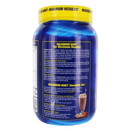 Maximum Whey 100 % Whey Protein Complex Chocolate em Pó com Leite - 2.02 lbs. MHP - Image 3