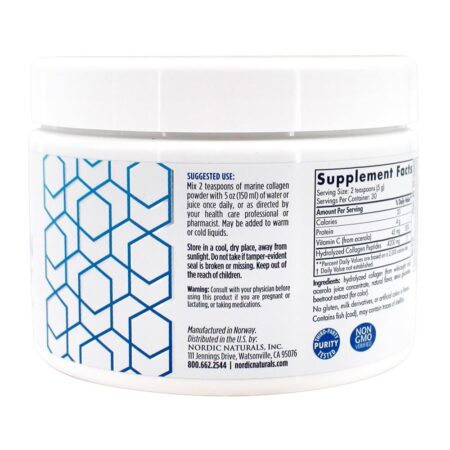 Peptides bioativos do colagénio marinho bebem a morango da mistura - 5.29 oz. Nordic Naturals - Image 3