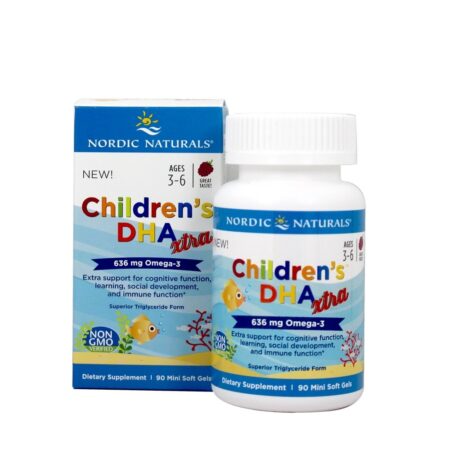 DRA Xtra Berry DHA de crianças 636 mg. - 90 Mini cápsulas gelatinosas Nordic Naturals