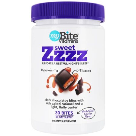 Doce Zzzz Repousante Sleep Suporte Formula Dark Chocolatey - 30 Mordidas MyBite Vitamins