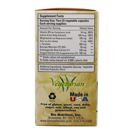 Bem-estar da tiróide 626 mg. - Cápsulas vegetarianas 60 Bio Nutrition - Imagem 3