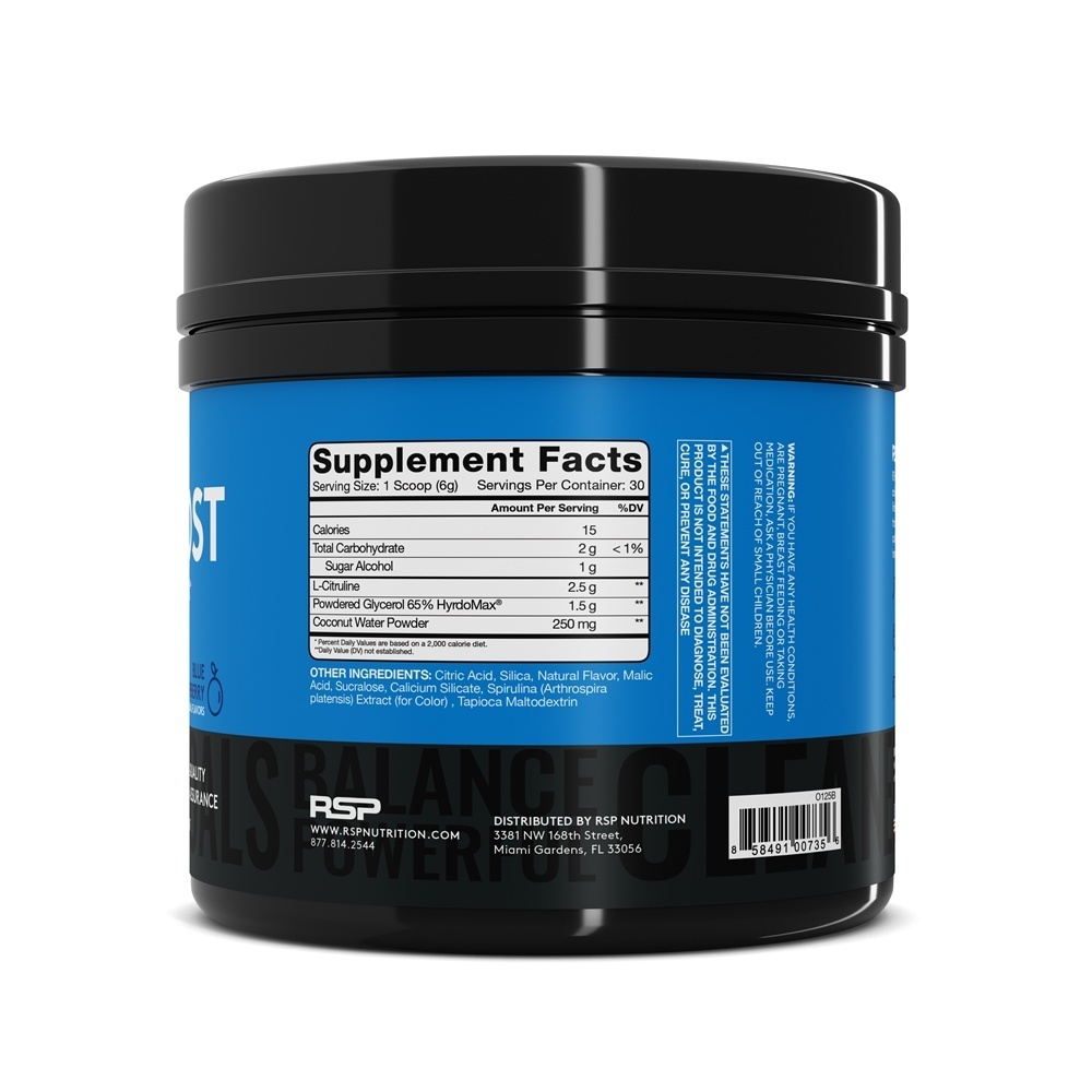 Bomba de Pré-Treino Pré-Treino Pó Azul Framboesa - 6.4 oz. RSP Nutrition - Imagem 2