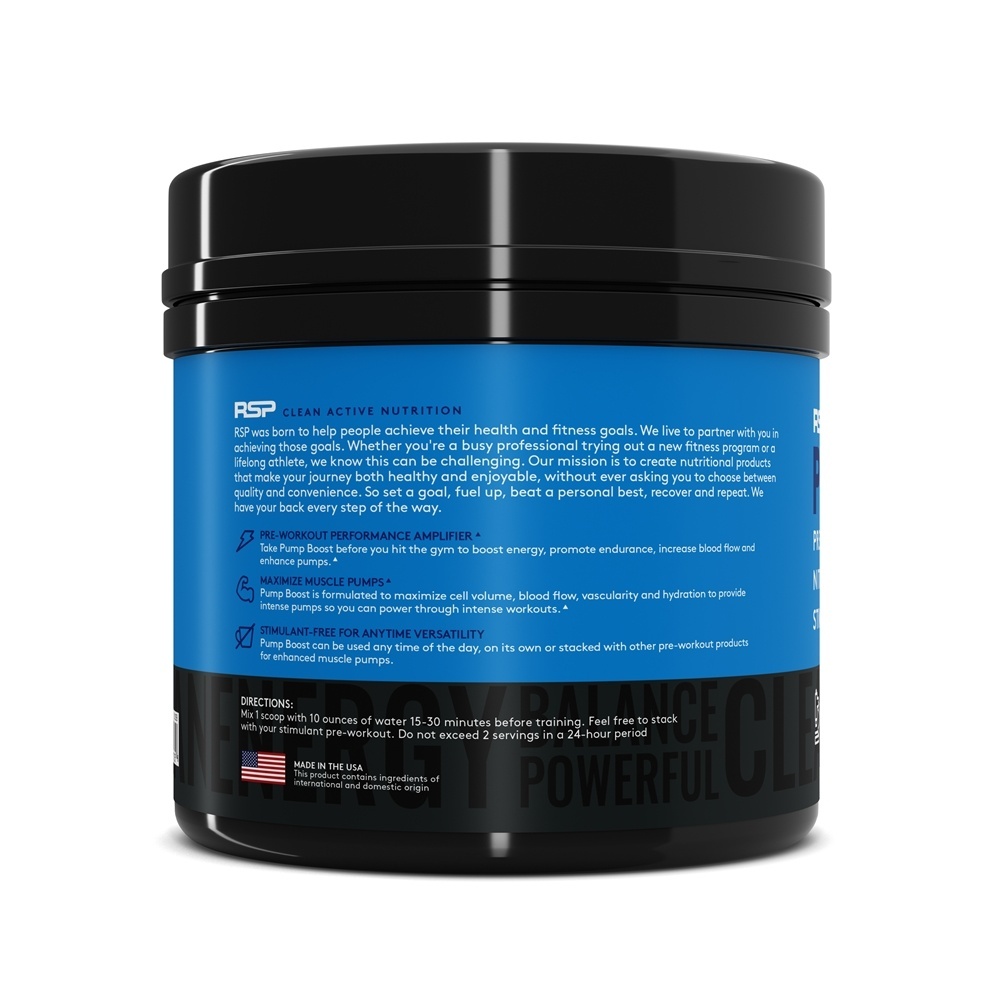 Bomba de Pré-Treino Pré-Treino Pó Azul Framboesa - 6.4 oz. RSP Nutrition - Imagem 3