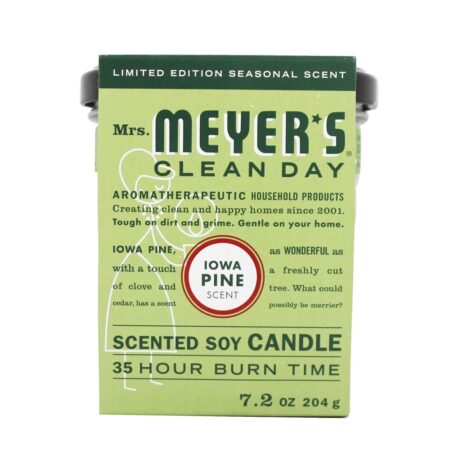 Dia limpo Scented vela de soja Iowa Pine - 7.2 oz. Mrs. Meyer's - Image 2