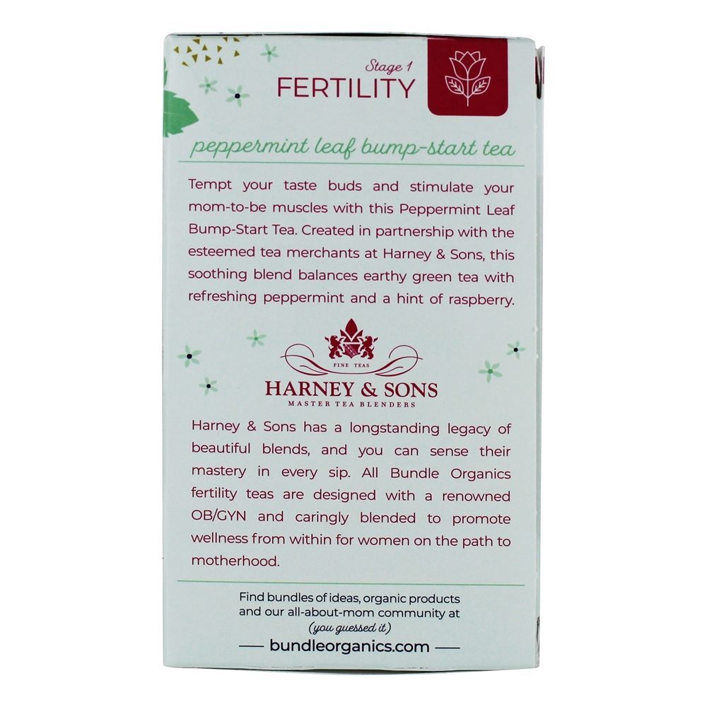 Bump-Start Tea Folha De Hortelã-pimenta - 20 Saquinhos de Chá Bundle Organics - Imagem 3