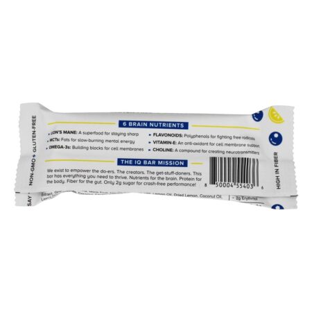 Barra de cérebro + corpo barra de limão mirtilo - 1.6 oz. IQ Bar - Image 2