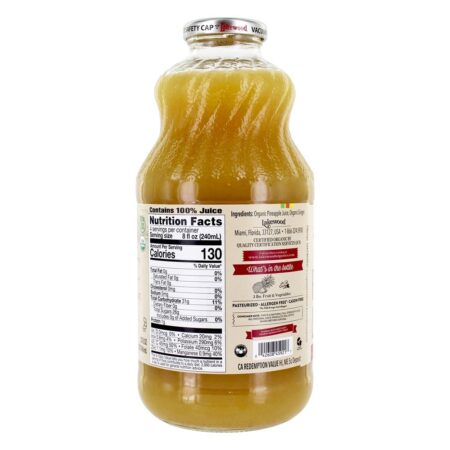 Gengibre fresco orgânico do abacaxi do suco pressionado - 32 fl. oz. Lakewood - Image 2