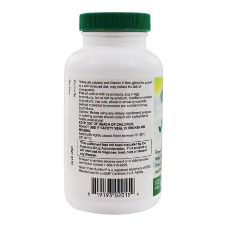 Cálcio Líquido com Vitamina D3 e Magnésio - 100 Softgels Health Thru Nutrition - Image 3