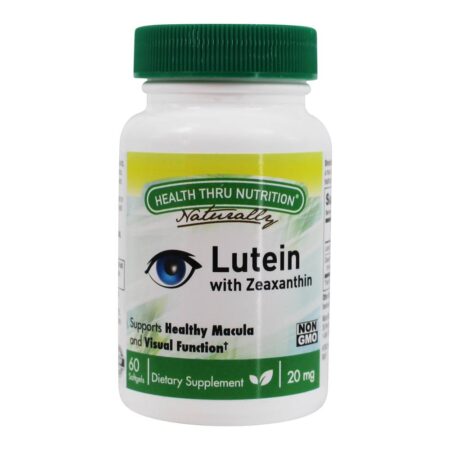 Luteína com Zeaxantina 20 mg . - 60 Softgels Health Thru Nutrition