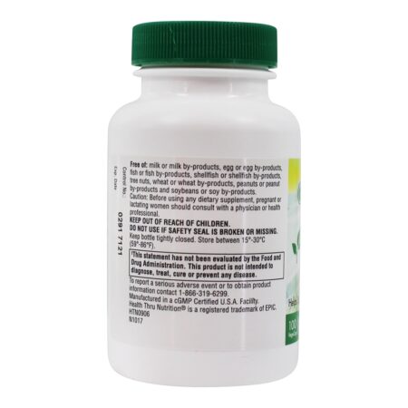 Riboflavina (Vitamina B2) 100 mg . - 100 Cápsula (s) vegetal (s) Health Thru Nutrition - Image 3