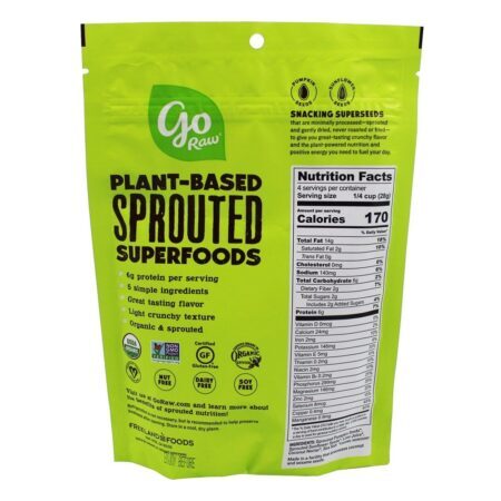 Sementes De Brotamento Orgânicas Brotadas Simplesmente Cal - 4 oz. Go Raw - Imagem 2