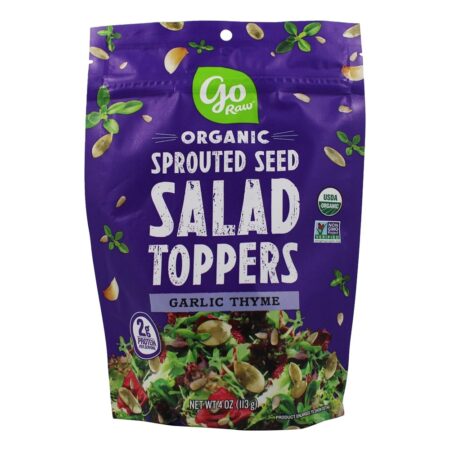 Organic Sprouted Seed Salad Toppers Alho Tomilho - 4 oz. Go Raw