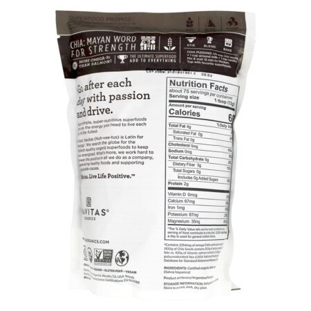 Sementes De Chia Orgânicas - 32 oz. Navitas Organics - Imagem 2