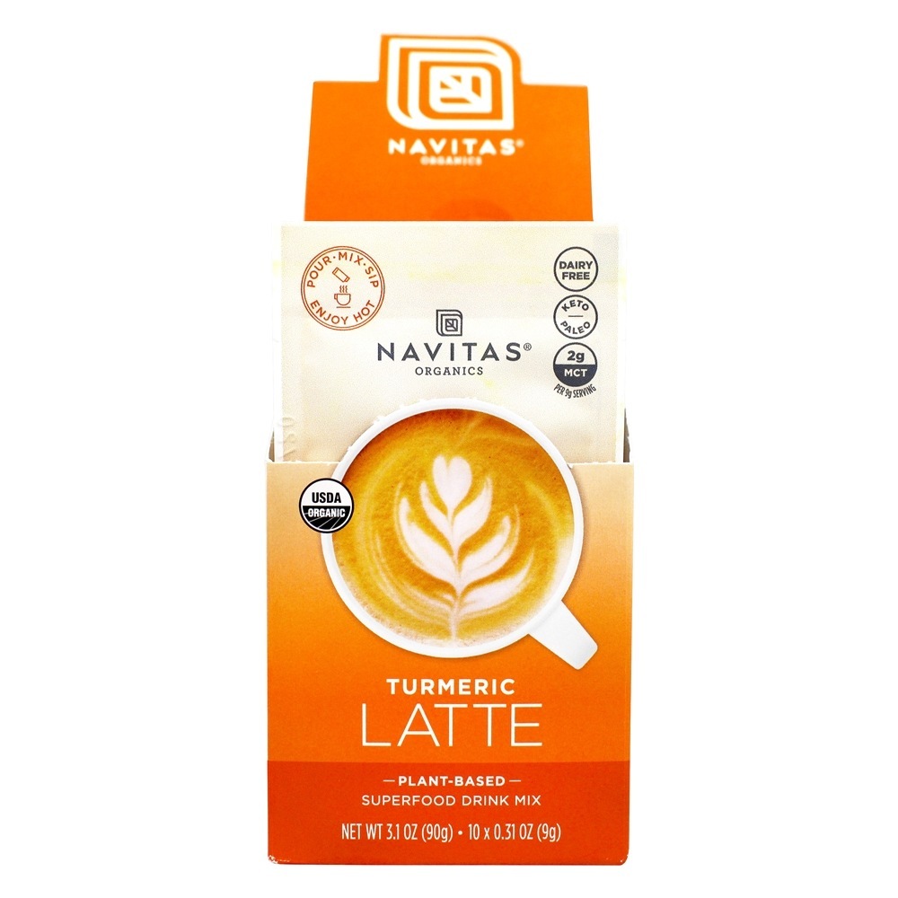 Mistura orgânica da bebida do Superfood da bebida do Latte - Pacote 10 Navitas Organics