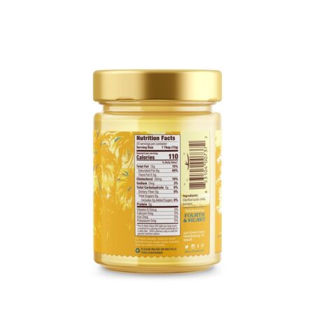 Grass-Fed Ghee Esterilizado Manteiga Açafrão - 9 oz. 4th & Heart - Image 2