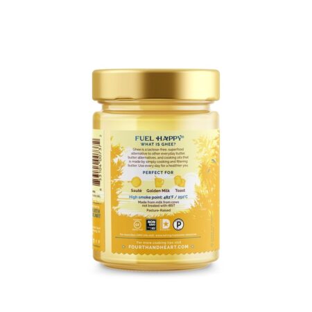 Grass-Fed Ghee Esterilizado Manteiga Açafrão - 9 oz. 4th & Heart - Image 3