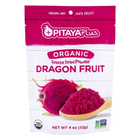 Pó liofilizado do fruto orgânico do dragão - 4 oz. Pitaya Plus