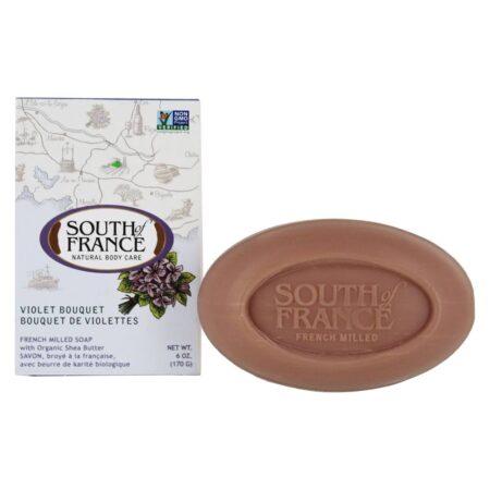 Sabonete de Barra Vegetal Violet Francês Bouquet - 6 oz. South of France