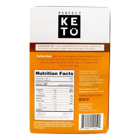 Keto Bars Box Caramelo Salgado - 12 Barras Perfect Keto - Image 2