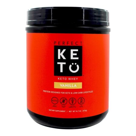 Keto Whey Pó De Baunilha - 16.7 oz. Perfect Keto