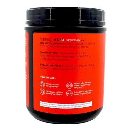 Keto Whey Pó De Baunilha - 16.7 oz. Perfect Keto - Image 3