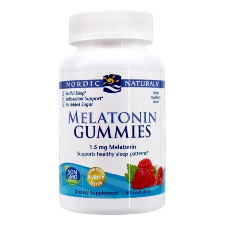 Melatonina Gummies Frescor Suportado para o Sono Saudável 1.5 mg . - 60 Gummies Nordic Naturals