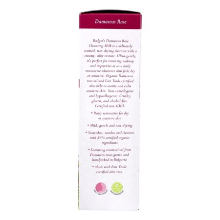 Leite de Limpeza Facial Damasco Rosa - 4 fl. oz. Badger - Image 5