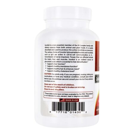 Fórmula de desintoxicação celular de inositol 1000 mg . - 120 Tablets Best Naturals - Image 3