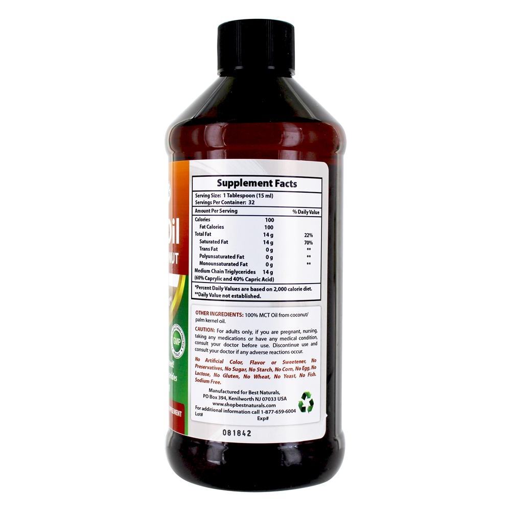 Suporte de MCT Oil from Coconut Weight Management - 16 fl. oz. Best Naturals - Imagem 2